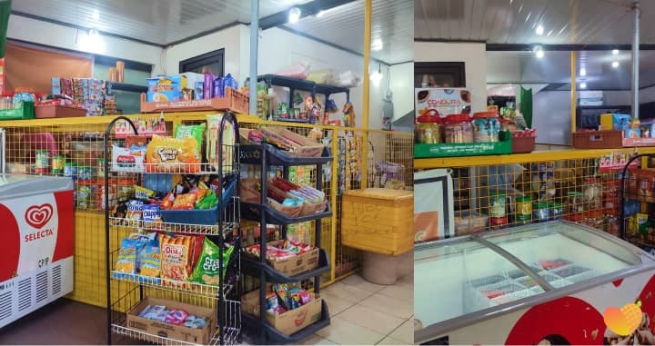 Grocery stall with pantry goods